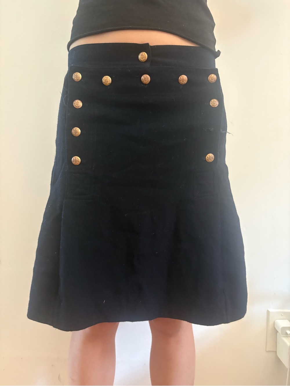 Ralph Lauren Navy Midi Skirt